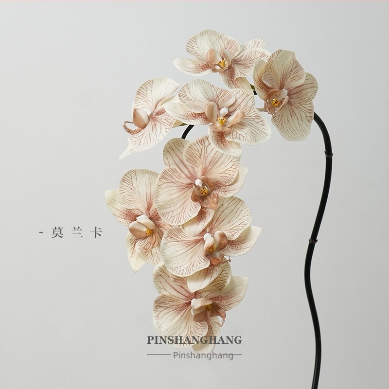 Mű Phalaenopsis orchidea, PVC, lágy tapintású felület, egyágú szár, Fashionable