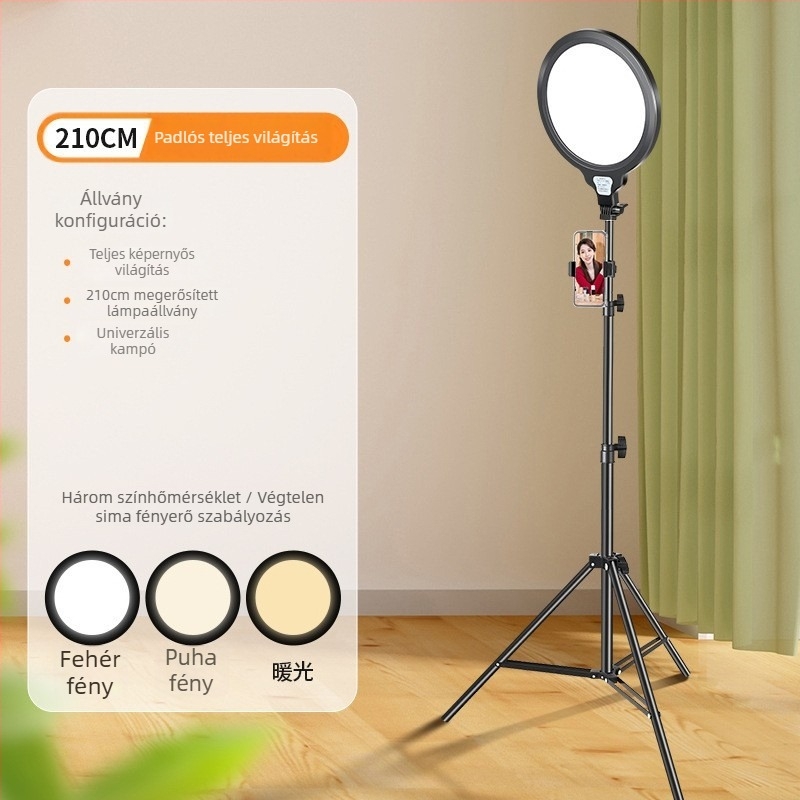 LED asztali töltőfény élő fotózáshoz — 20W, 24V, három színhőmérséklet, asztali használat