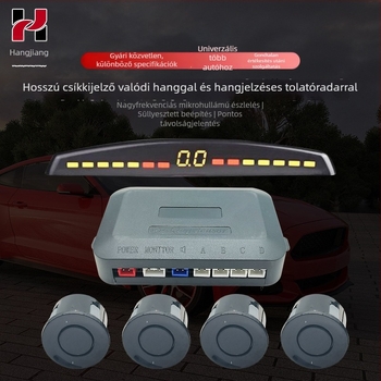 Hosszú sávú tolató radar hangos figyelmeztetéssel, nyolc érzékelővel és parkolási asszisztenssel