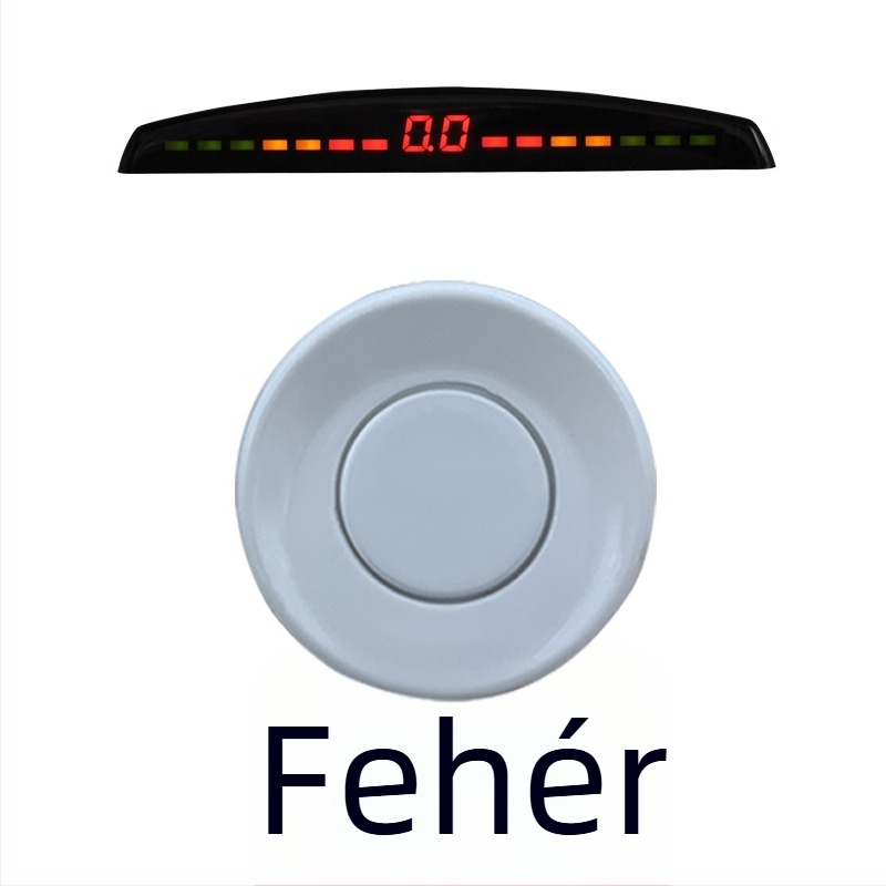 Hosszú sávú tolató radar hangos figyelmeztetéssel, nyolc érzékelővel és parkolási asszisztenssel