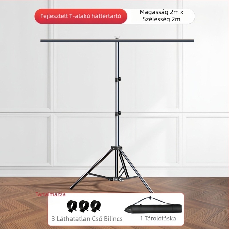 Teleszkópos fotóháttér állvány vászon- és papír hátterekhez
