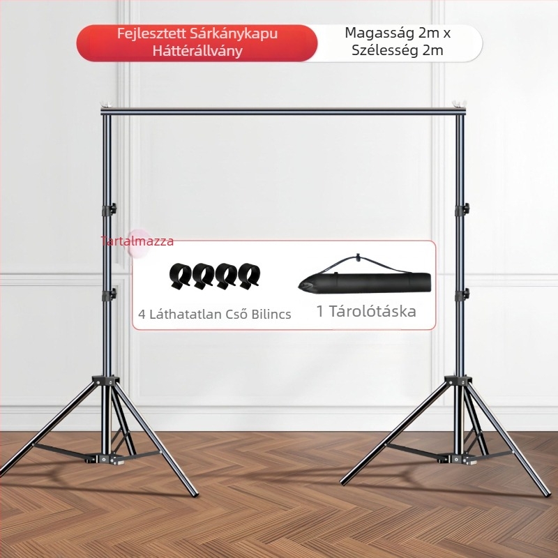 Teleszkópos fotóháttér állvány vászon- és papír hátterekhez