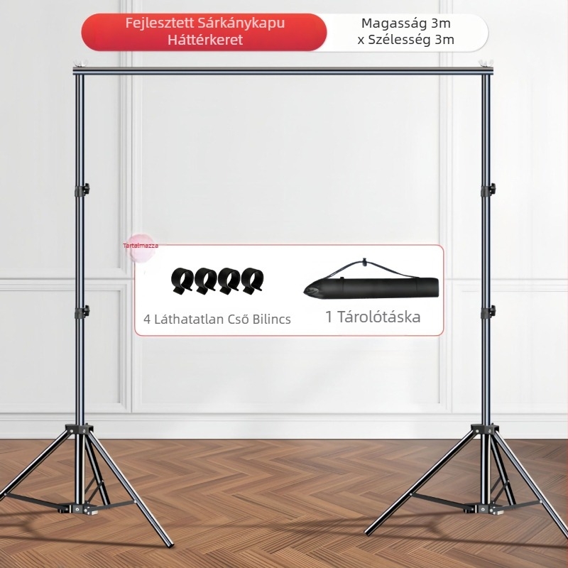 Teleszkópos fotóháttér állvány vászon- és papír hátterekhez