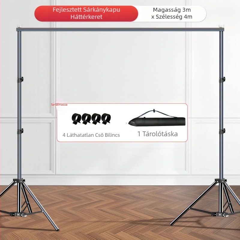 Teleszkópos fotóháttér állvány vászon- és papír hátterekhez