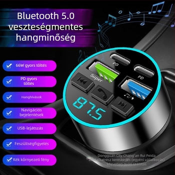 Autós Bluetooth vevő MP3 lejátszó – Cdq12-1, 128 MB, Szivargyújtó tápellátás, FM nem támogatott
