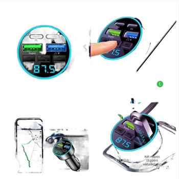 Autós Bluetooth vevő MP3 lejátszó – Cdq12-1, 128 MB, Szivargyújtó tápellátás, FM nem támogatott