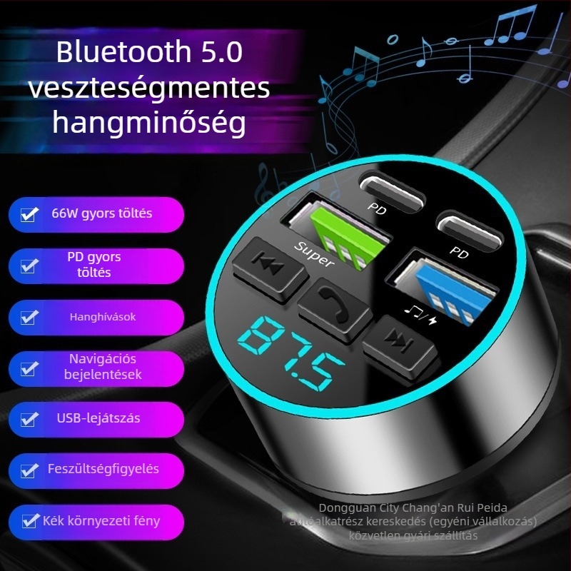 Autós Bluetooth vevő MP3 lejátszó – Cdq12-1, 128 MB, Szivargyújtó tápellátás, FM nem támogatott