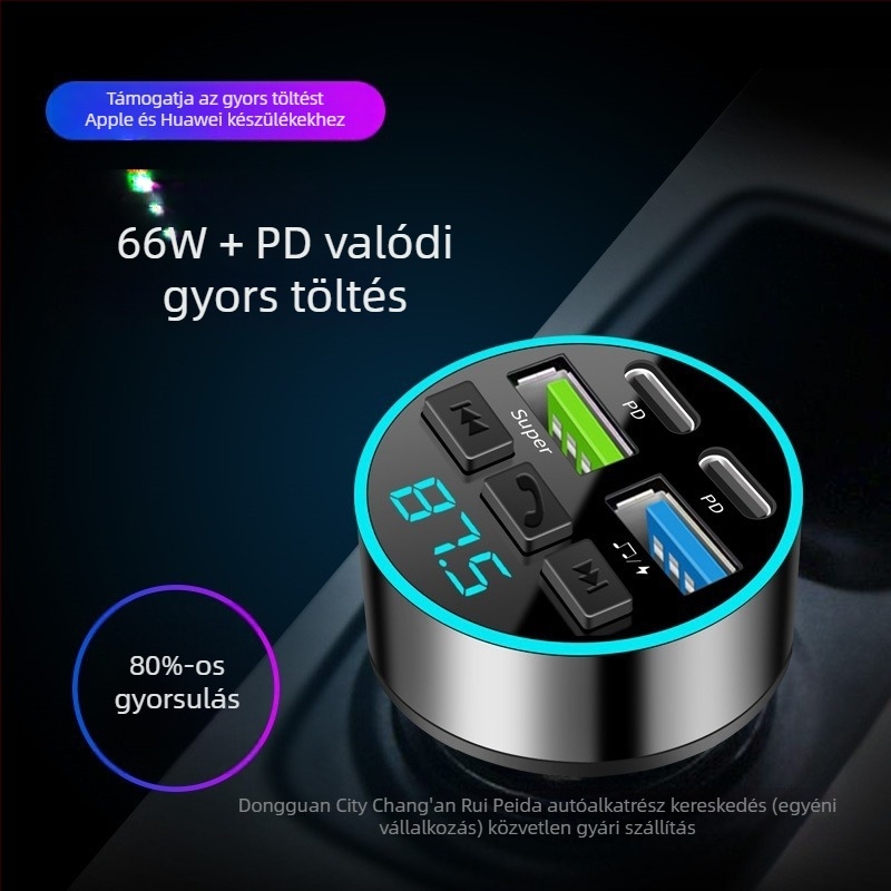 Autós Bluetooth vevő MP3 lejátszó – Cdq12-1, 128 MB, Szivargyújtó tápellátás, FM nem támogatott