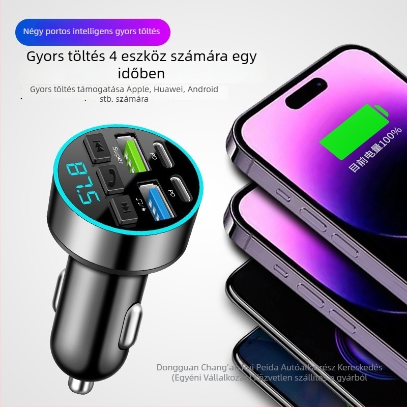 Autós Bluetooth vevő MP3 lejátszó – Cdq12-1, 128 MB, Szivargyújtó tápellátás, FM nem támogatott