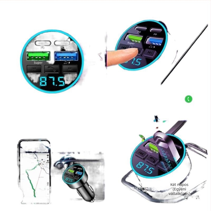 Autós Bluetooth vevő MP3 lejátszó – Cdq12-1, 128 MB, Szivargyújtó tápellátás, FM nem támogatott