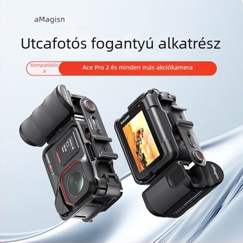 Shutter grip fogantyú Insta360 AcePro2-höz, edzett üvegből, kompatibil AcePro2; csomag tartalma: edzett fólia, porvédő matrica és átlátszó doboz