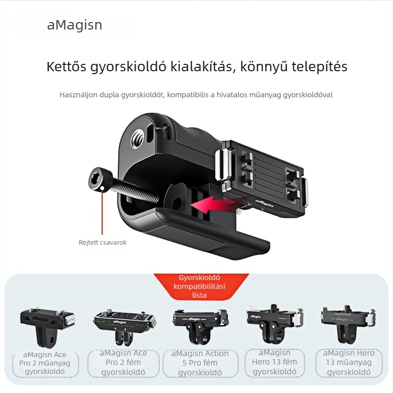 Shutter grip fogantyú Insta360 AcePro2-höz, edzett üvegből, kompatibil AcePro2; csomag tartalma: edzett fólia, porvédő matrica és átlátszó doboz