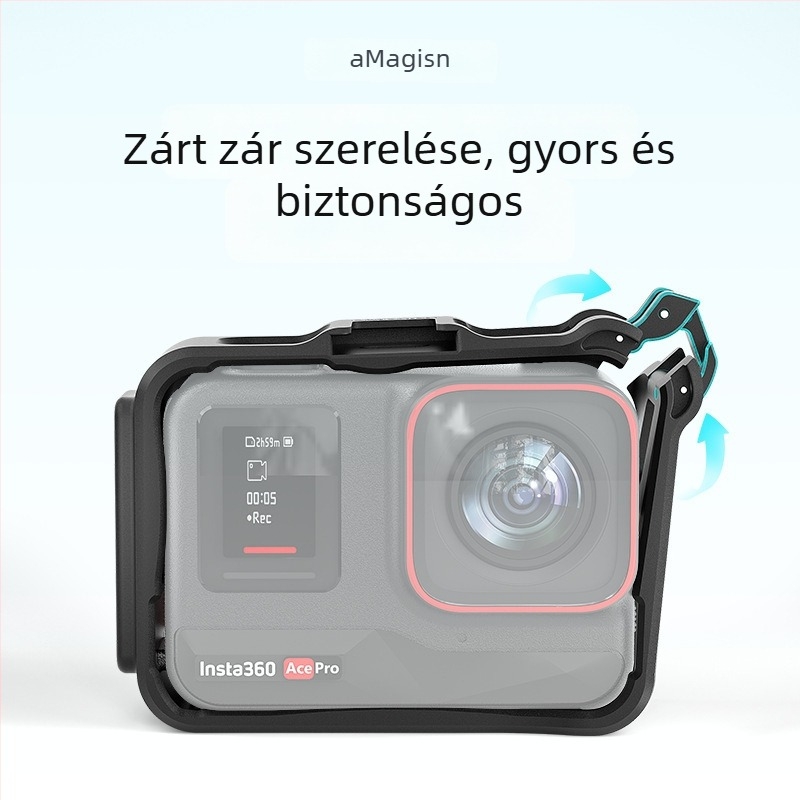 Shutter grip fogantyú Insta360 AcePro2-höz, edzett üvegből, kompatibil AcePro2; csomag tartalma: edzett fólia, porvédő matrica és átlátszó doboz