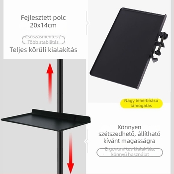 Deer padlóra álló telefonállvány – háromlábú állvány élő közvetítéshez, műanyag, egyszerű stílus