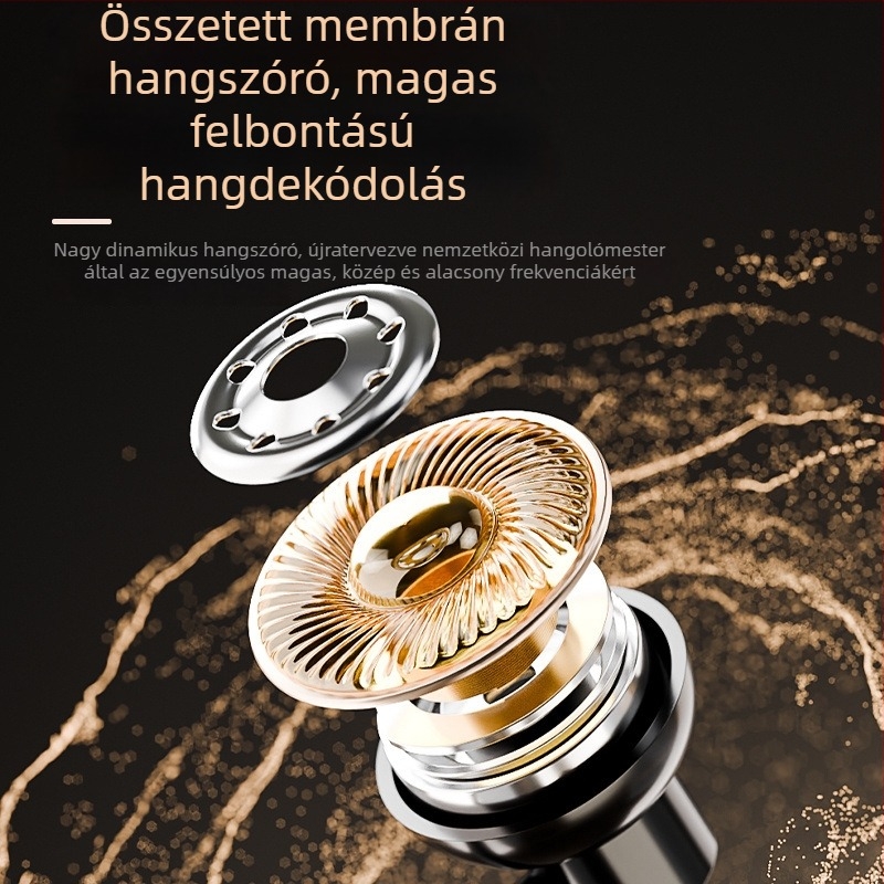 Vezeték nélküli Bluetooth Lavalier fejhallgató autós Handsfree funkcióval, 10 m hatótávolság, retro stílus