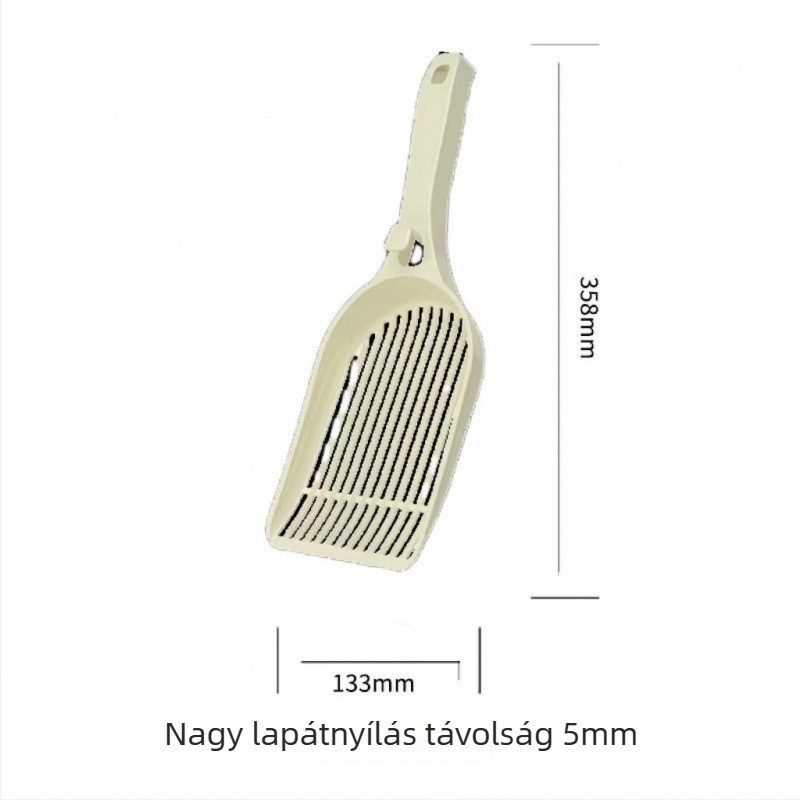 Nagyméretű macskaalomtálca antifröccsenés elleni alátéttel és kanállal, nyitott dizájn, PVC anyagból