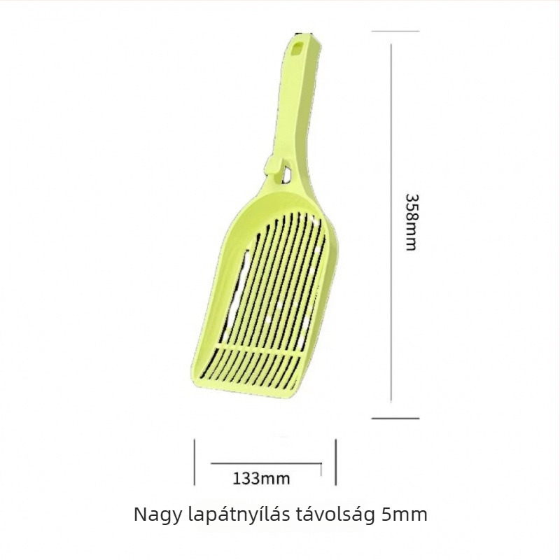 Nagyméretű macskaalomtálca antifröccsenés elleni alátéttel és kanállal, nyitott dizájn, PVC anyagból
