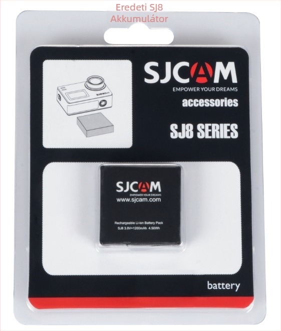 SJCAM Sj4000 akkumulátor – Li-ion, kompatibil Sj4000 8/10 kamerával, logó testreszabható