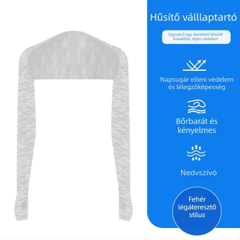 Uniszex napszűrő karvédők kültéri tevékenységekhez, poliészter, légáteresztő