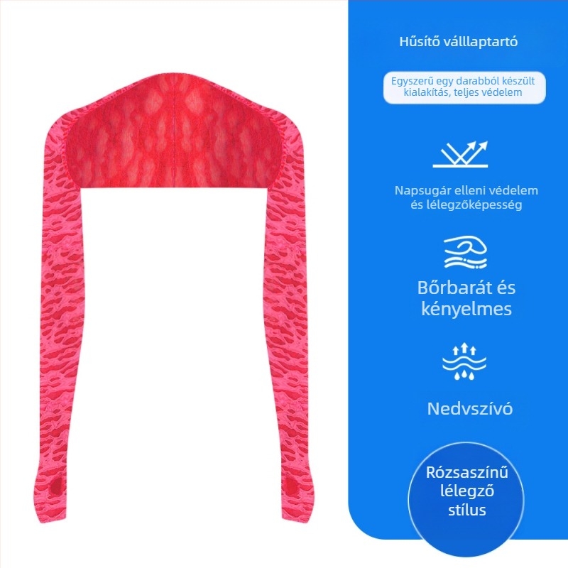 Uniszex napszűrő karvédők kültéri tevékenységekhez, poliészter, légáteresztő