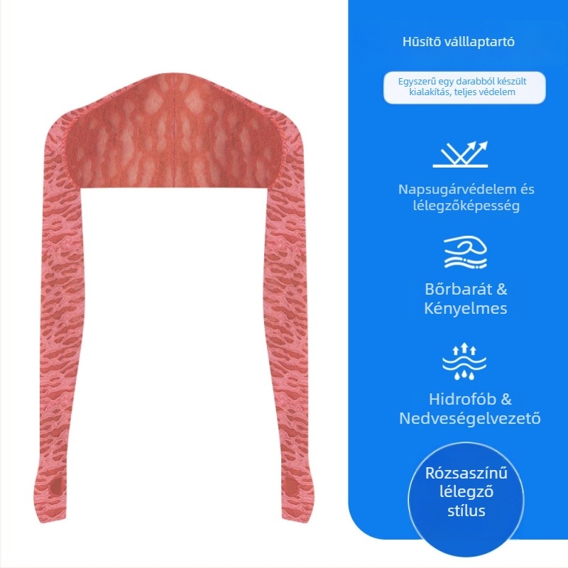 Uniszex napszűrő karvédők kültéri tevékenységekhez, poliészter, légáteresztő