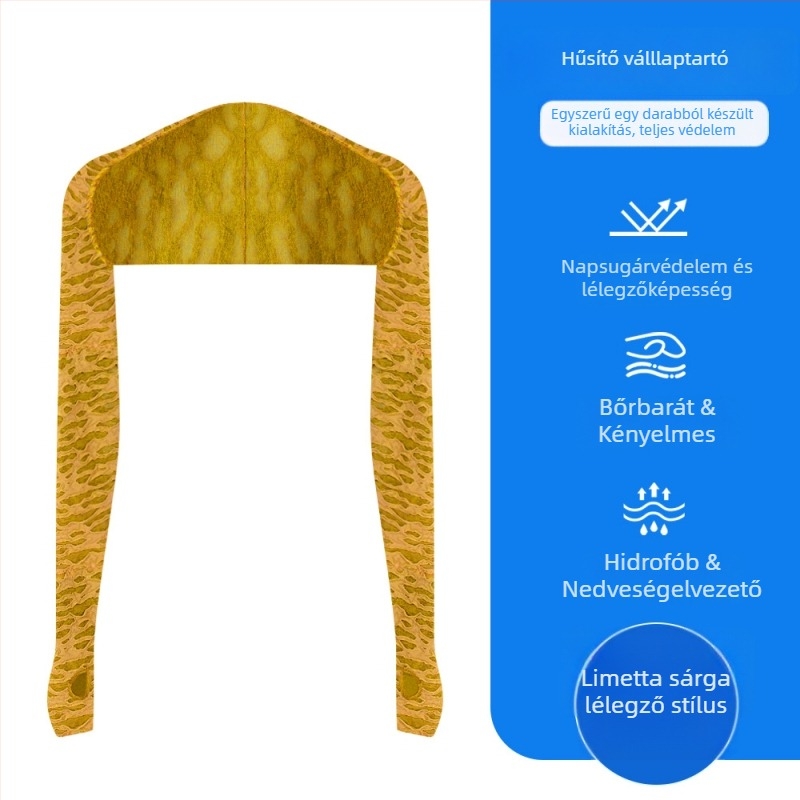 Uniszex napszűrő karvédők kültéri tevékenységekhez, poliészter, légáteresztő