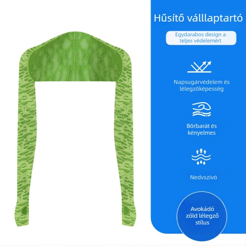 Uniszex napszűrő karvédők kültéri tevékenységekhez, poliészter, légáteresztő