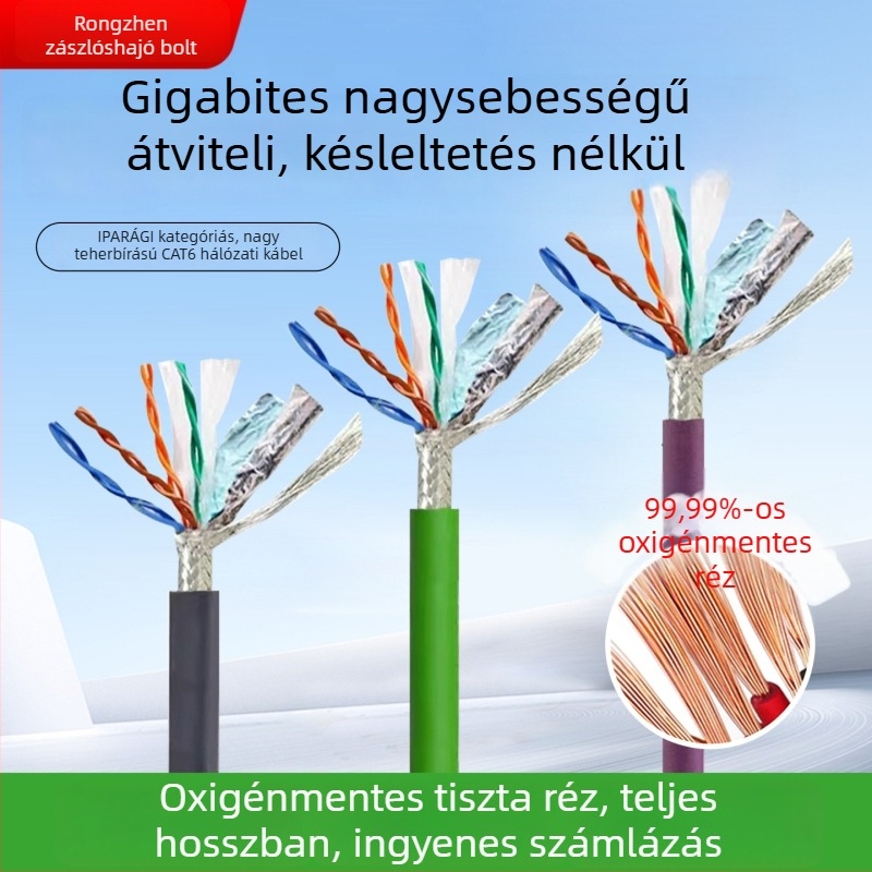 Ipari CAT5/6 Ethernet-kábel, nagy hajlékonyság, 8 vezeték, kettős árnyékolás, drag-chain-kompatibilis, servo alkalmazásokhoz