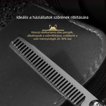Állatgondozó olló – görbült kutya szőr olló, professzionális minőség, 4Cr rozsdamentes acél, Sillyfu