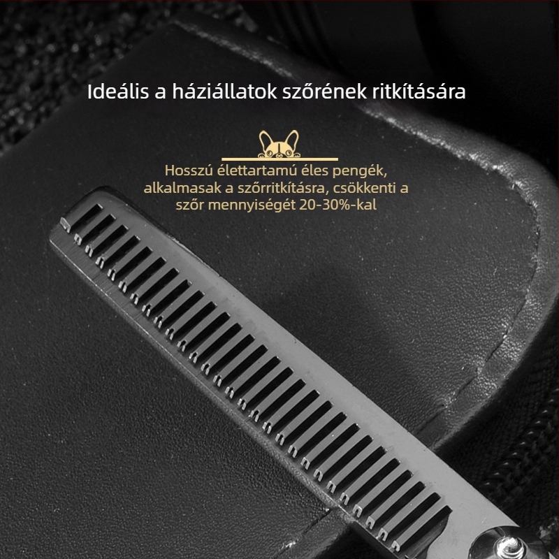 Állatgondozó olló – görbült kutya szőr olló, professzionális minőség, 4Cr rozsdamentes acél, Sillyfu