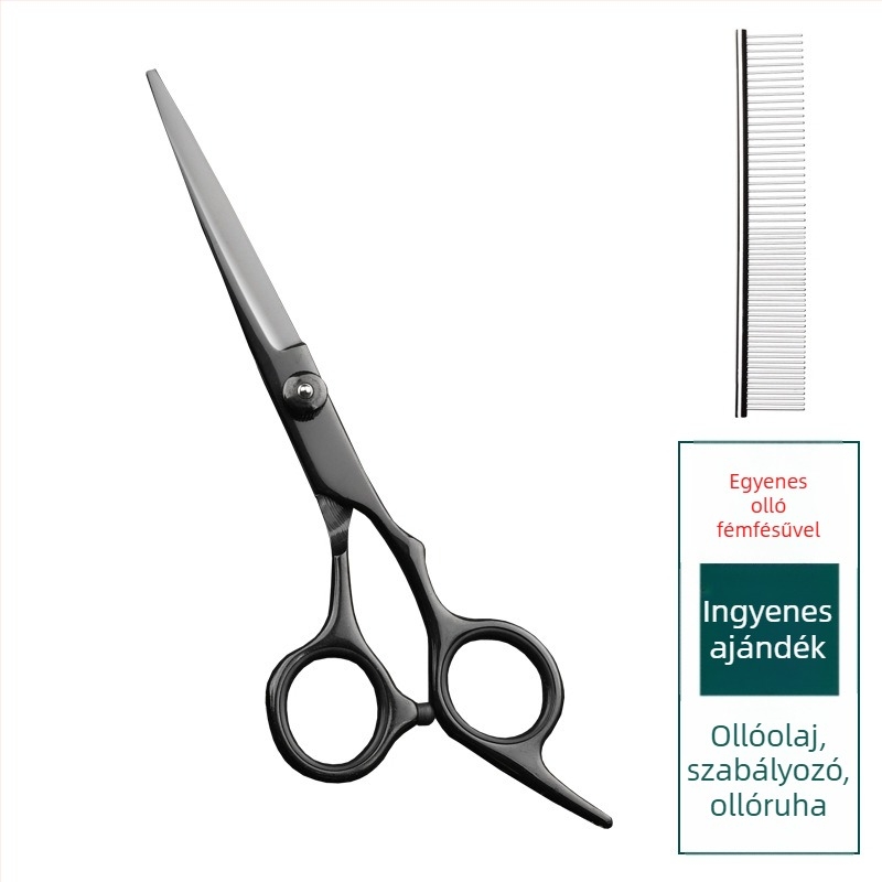Állatgondozó olló – görbült kutya szőr olló, professzionális minőség, 4Cr rozsdamentes acél, Sillyfu