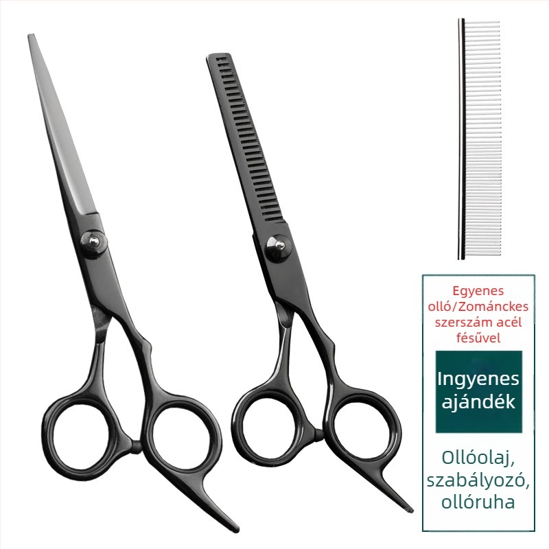 Állatgondozó olló – görbült kutya szőr olló, professzionális minőség, 4Cr rozsdamentes acél, Sillyfu