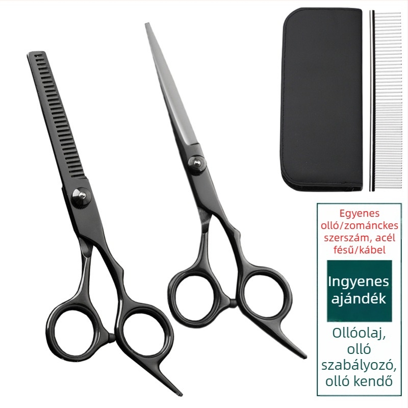 Állatgondozó olló – görbült kutya szőr olló, professzionális minőség, 4Cr rozsdamentes acél, Sillyfu