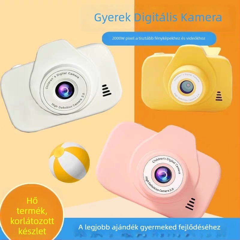 X300 gyerekeknek szánt digitális kamera elő- és hátsó kettős kamerával, memóriakártya-tárolóval, 2024-es modell