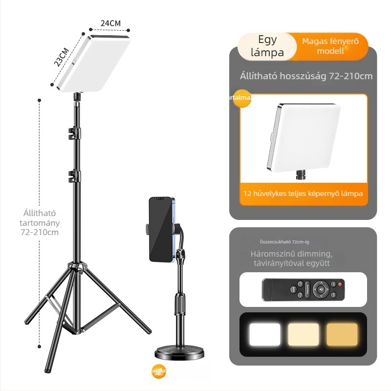 Food tablet light - asztali LED világítás ételfotózáshoz, szénszálas anyag, univerzális kompatibilitás