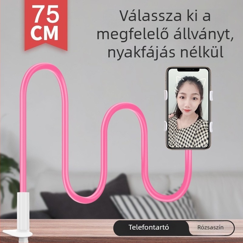Kétoldalas telefontartó csipeszekkel, asztali és éjjeliszekrényre, élő közvetítéshez és tévénézéshez
