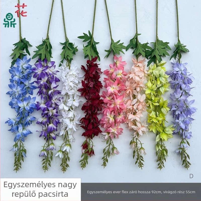 Egyszeres nagy selyem virág – lila, esküvői színpad és folyosó dekoráció, fotóstúdió rekvizitum (Anyag: selyem virág; Használat: Esküvő; Márka: Egyéb)