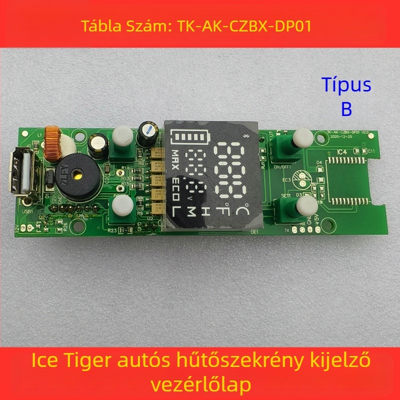 Autóhűtő vezérlő PCB - kijelző panel, alaplap, tápegység (5 L-ig terjedő térfogat)