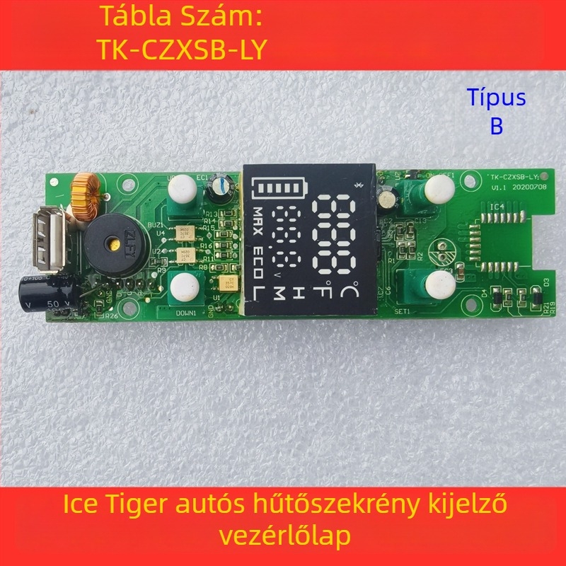 Autóhűtő vezérlő PCB - kijelző panel, alaplap, tápegység (5 L-ig terjedő térfogat)