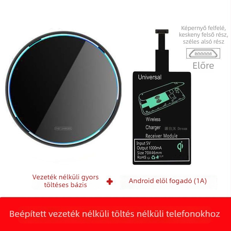 QC 4.0 vezeték nélküli gyors töltő - Gyors töltéssel kompatibilis, Mágneses töltés: Nincs, Kijelző: Nincs, Nem eredeti