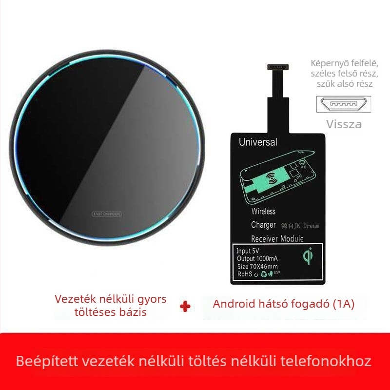 QC 4.0 vezeték nélküli gyors töltő - Gyors töltéssel kompatibilis, Mágneses töltés: Nincs, Kijelző: Nincs, Nem eredeti