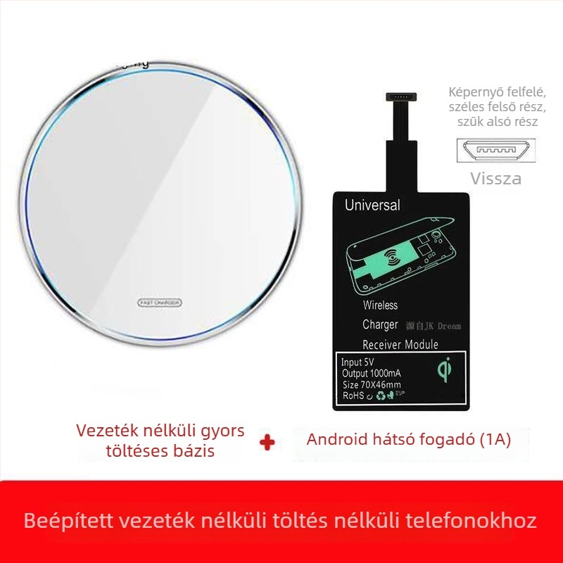 QC 4.0 vezeték nélküli gyors töltő - Gyors töltéssel kompatibilis, Mágneses töltés: Nincs, Kijelző: Nincs, Nem eredeti