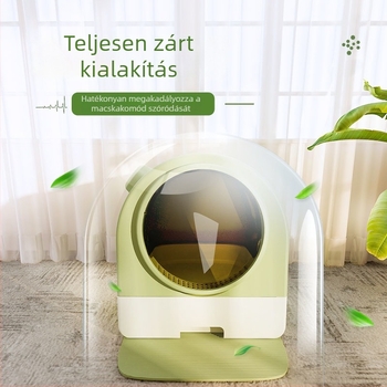Teljesen zárt macskaalmás tál fiókos kivitelben, dezodoráló, anti-csöpögés és vízálló