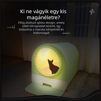 Teljesen zárt macskaalmás tál fiókos kivitelben, dezodoráló, anti-csöpögés és vízálló