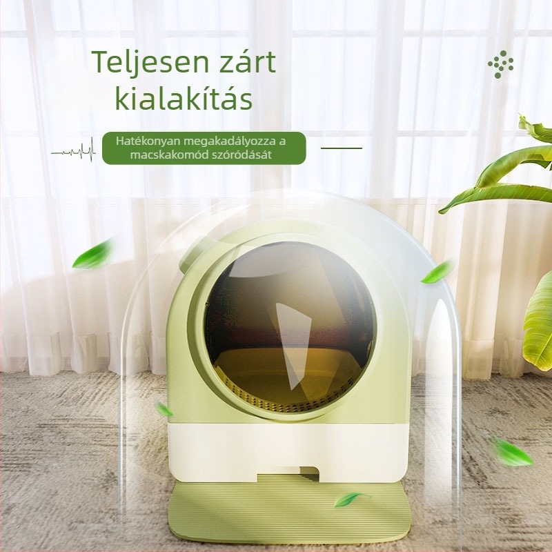 Teljesen zárt macskaalmás tál fiókos kivitelben, dezodoráló, anti-csöpögés és vízálló