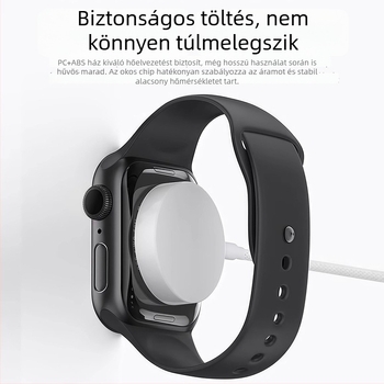 Apple Watch vezeték nélküli töltő mágneses alap, 5W PD gyors töltés, kompatibilis S1–S10