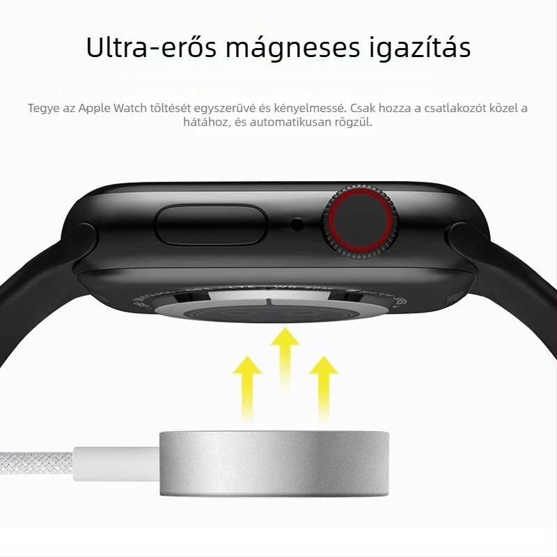 Apple Watch vezeték nélküli töltő mágneses alap, 5W PD gyors töltés, kompatibilis S1–S10