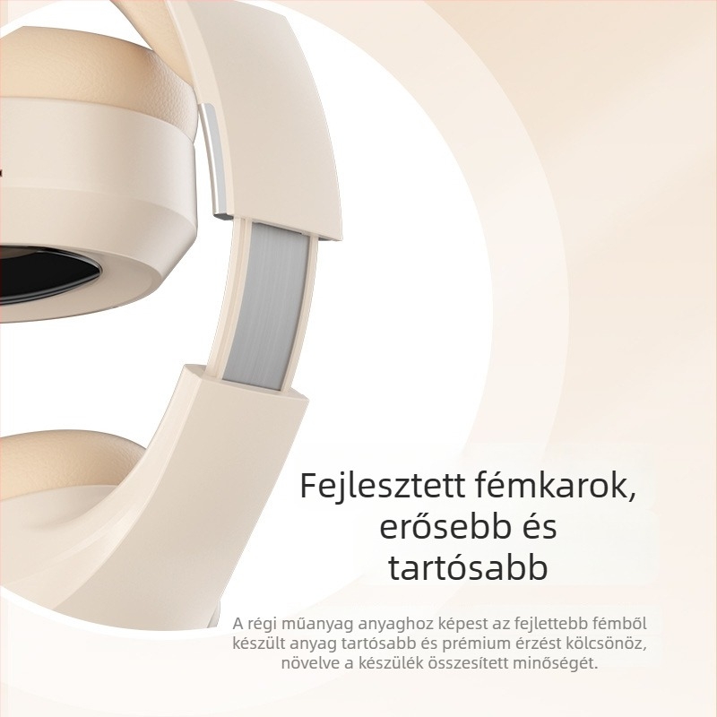 Vezeték nélküli fejhallgató Bluetooth-kapcsolattal, 3,5 mm-es csatlakozó, beépített mikrofon, OEM feldolgozás, nyomtatott logó