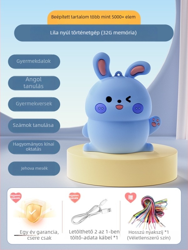 Gyerekeknek szóló oktató mesés zenei lejátszó | Zene/Hang | 0–3 éves korosztály | Műanyag | Memória nélküli