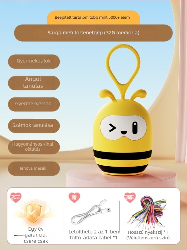 Gyerekeknek szóló oktató mesés zenei lejátszó | Zene/Hang | 0–3 éves korosztály | Műanyag | Memória nélküli